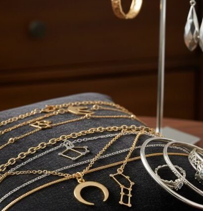 bijoux dorés ou argentés