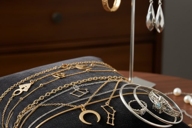 bijoux dorés ou argentés