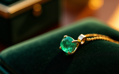 Or jaune ou or blanc : quel métal choisir pour votre pendentif émeraude ?