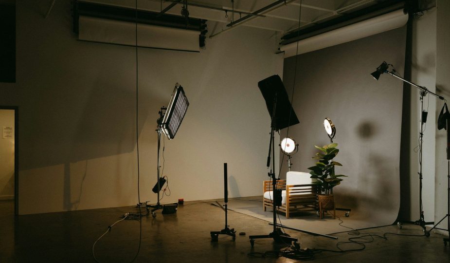 a room with a table and chairs