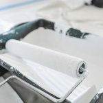 a close up of a paint roller on a paint roller